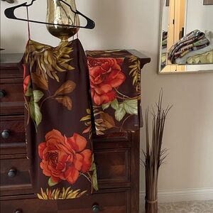 Maggy London Chocolate and Crimson Dress